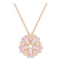 周大生桃花爱心项链纯银925轻奢设计感毛衣链锁骨链