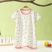 贝吉宝 婴儿无骨分腿睡袋夏季薄款宝宝短袖睡裙儿童睡衣冰丝新生儿睡袍