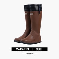 JOYCORN野鸟靴女 雨靴女款 夏季成人防水防滑雨鞋女时尚中筒户外轻便 焦糖色 38