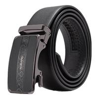 奥康(Aokang)皮带 男时尚简约光面自动扣腰带商务裤带潮父亲节 黑色1237326209 115cm