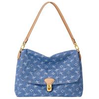 NUCELLE纽芝兰邮差包包女包2024百搭高级感大容量通勤单肩斜挎包女 单宁蓝 时尚高端品牌