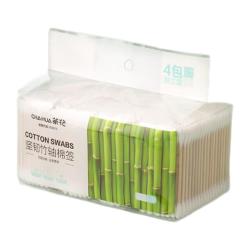茶花 310003 坚韧竹轴棉签 双头款 800支