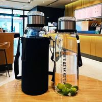 康妮雅杯耐高温大容量泡茶男女杯子便携式茶水分离水杯 1000ml+杯套+提绳带茶漏