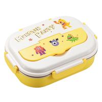 美厨（maxcook）304不锈钢饭盒 微波炉饭盒5格保温饭盒配餐具1.6L黄MCFT7666 304钢5格 怪兽黄