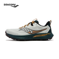 saucony PEREGRINE游隼15男女越野防滑跑步鞋户外徒步运动鞋 浅灰军绿550 42