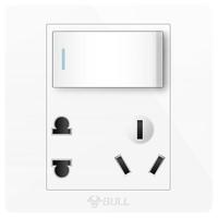 BULL 公牛 G07E334 一开五孔插座 象牙白