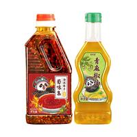 蜀味集 花椒油辣椒油麻辣调味料组合 油泼辣子420g+青麻椒油400ml 油泼辣子420g香辣味+青麻椒油