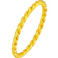 六福珠宝 B01TBGR0026 女士编织足金戒指 12号 1.2g