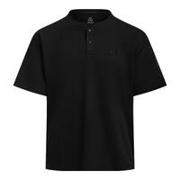 安德玛（UNDERARMOUR）春夏Waffle Henley男子华夫格运动休闲短袖T恤6007562黑色001 L