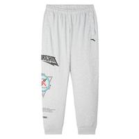 安踏 男童九分运动裤 浅花灰 165