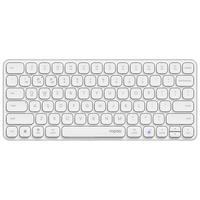 雷柏 E9000G 78健 2.4G蓝牙 双模无线薄膜键盘 白色 无光