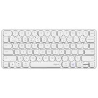雷柏 E9000G 78健 2.4G蓝牙 双模无线薄膜键盘 白色 无光