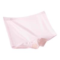 YeeHoO英氏2条装儿童内裤男女童冰丝薄款抑菌透气无痕平角四角中大童短裤 冰丝女童白粉【两条装】 2条 160