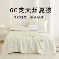 堂皇家纺 TEVEL 时尚撞色 60支天丝绣花夏被 单人双人被芯 可水洗可机洗