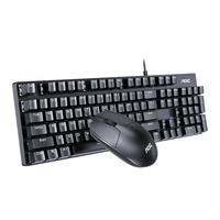 AOC GK410 机械键盘 青轴+MS100鼠标 键鼠套装 黑色