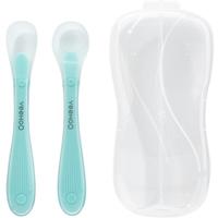 YeeHoO 英氏 儿童硅胶勺+收纳盒 2支装 天空蓝