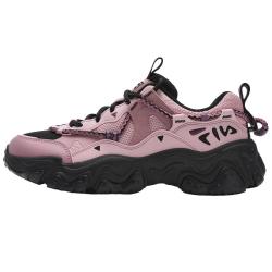 FILA 女鞋老爹鞋运动鞋2024夏季猫爪鞋5代复古休闲鞋 奶白/浪漫紫-GO 37.5
