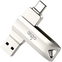 aigo 爱国者 U351 USB 3.1 手机U盘 银色 64GB Type-C/USB双口
