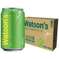 淘金币可用：屈臣氏 香草味苏打汽水迷你罐mini小罐碳酸饮料低糖气泡水 200ml*30罐