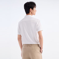 九牧王(JOEONE)男装短袖衬衫男2025春夏男士3A免烫商务休闲短袖上衣男 修身版++TC2E20217