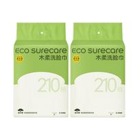 优可舒 EcosureCare 悬挂式洗脸巾210抽*2提