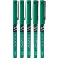 PILOT 百乐 BX-V5 拔帽中性笔 绿色 0.5mm 5支装