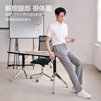 九牧王男裤【商务正装】西裤夏季薄款垂感抗皱抗褪色易打理通勤职场裤子 灰色-凉感固色 TA2E20123 34 腰围=2.58尺86厘米