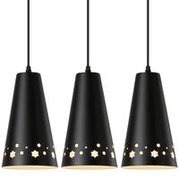 OPPLE 欧普照明 繁星系列 MD6115-Y14×3 北欧风三头吊灯 黑色