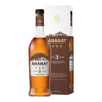 阿拉拉特（ARARAT）新装3年 亚美尼亚 原瓶 白兰地 3星 洋酒 500mL 1瓶 单瓶装500ml