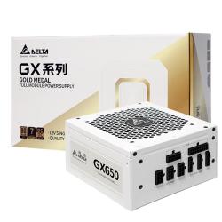 台达 GX650W电脑电源额定功率金牌模组12v单路输出非ATX3.0 GX白色 650W
