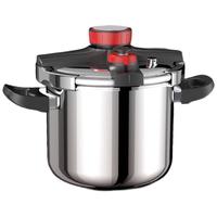 辣小娘304不锈钢防爆高压锅家用加厚压力锅微压锅燃气电磁炉通用 【不锈钢色】1-10人使用 24cm 7.5L