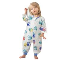 欧孕（OUYUN）婴儿睡袋春夏季宝宝防踢被儿童短袖分腿纯棉睡袋儿童睡袋空调房 开心涂鸦 XL码身高100-120厘米