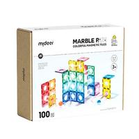 mideer 弥鹿 彩窗磁力片 100片（磁力片*100+收纳袋+小车*2）