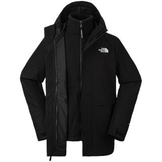 The North Face北面冲锋衣男户外保暖抓绒内胆三合一冲锋外套89YX 黑色/JK3 XL