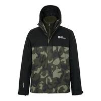 狼爪 冲锋衣男秋冬户外防水透气防风保暖抓绒三合一外套5121312 6697/黑色/墨绿色/偏小一码 L 180/100A