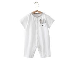 贝肽斯婴儿衣服夏季宝宝连体衣短袖薄款透气新生儿爬服春秋款睡衣 简笔乐萌虎 66cm