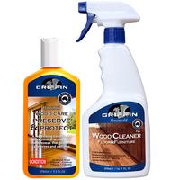 GRIFFIN木地板蜡实木复合地板蜡木地板清洁剂红木家具保养打腊油去污 (清洁+打蜡)套餐含拖把