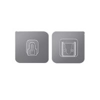 京惠思创子母扣粘贴片插排固定器插座贴透明免打孔挂钩卡扣墙壁挂免钉胶 【10对装】背胶子母扣