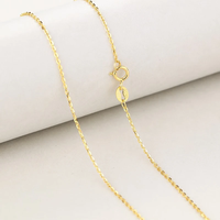 BOIGO999足银项链女无吊坠镀金彩金锁骨链金色链子彩银素链裸链饰品 999足银闪欧链 50CM