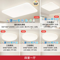 雷士 LED全光谱护眼吸顶灯防蚊虫套餐 白月四室一厅