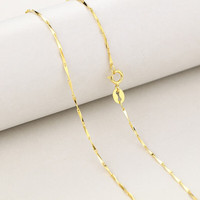 BOIGO999足银项链女无吊坠镀金彩金锁骨链金色链子彩银素链裸链饰品 999足银瓜子链 45CM