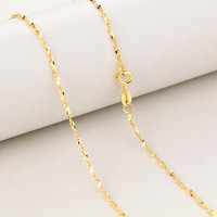 BOIGO999足银项链女无吊坠镀金彩金锁骨链金色链子彩银素链裸链饰品 990足银满天星链 50CM