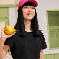 特步 XTEP【纯棉亲肤】短袖T恤夏季薄款透气针织衫宽松时尚透气纯棉短T