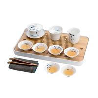 南山先生 白瓷系列 手绘小鱼茶盘套组 茶具套装
