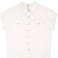 百图 女士短袖衬衫 M 杏色