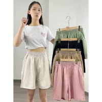 燠阳2025夏季休闲短裤女水洗工装裤宽松高腰阔腿裤女百搭三分裤   【125-150斤】