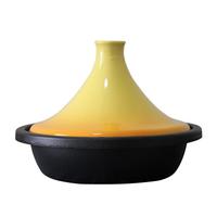 铁工房塔吉锅陶瓷铸铁搪瓷煲仔饭焖烧锅平底电磁炉通用27cm黄色珐琅锅 塔吉锅黄色 27cm