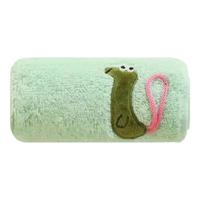 三利儿童毛巾纯棉洗脸幼儿园全棉卡通可爱洗澡家用方巾吸水洗脸巾 绿色鳄 1条