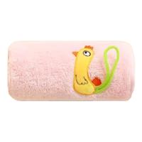 三利儿童毛巾纯棉洗脸幼儿园全棉卡通可爱洗澡家用方巾吸水洗脸巾 粉色鸡 1条