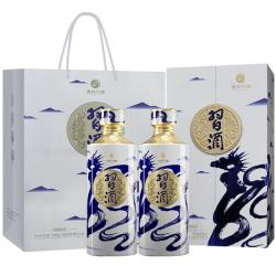 习酒 青花龙 中秋礼盒 酱香型白酒  53度 500ml*2瓶